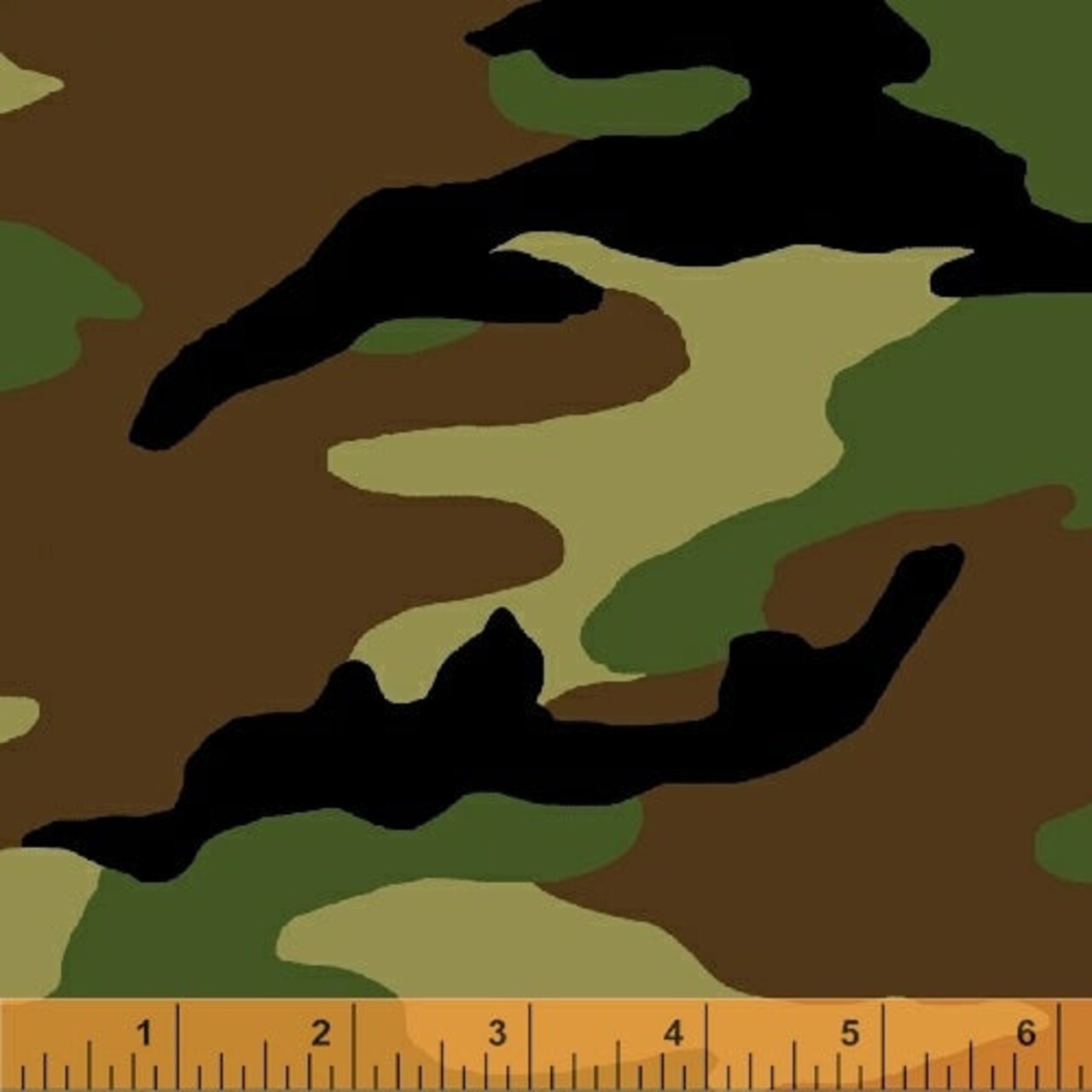 Fabric Windham Green Camo 108" Quilt Back by the Quarter Yard 51463-1